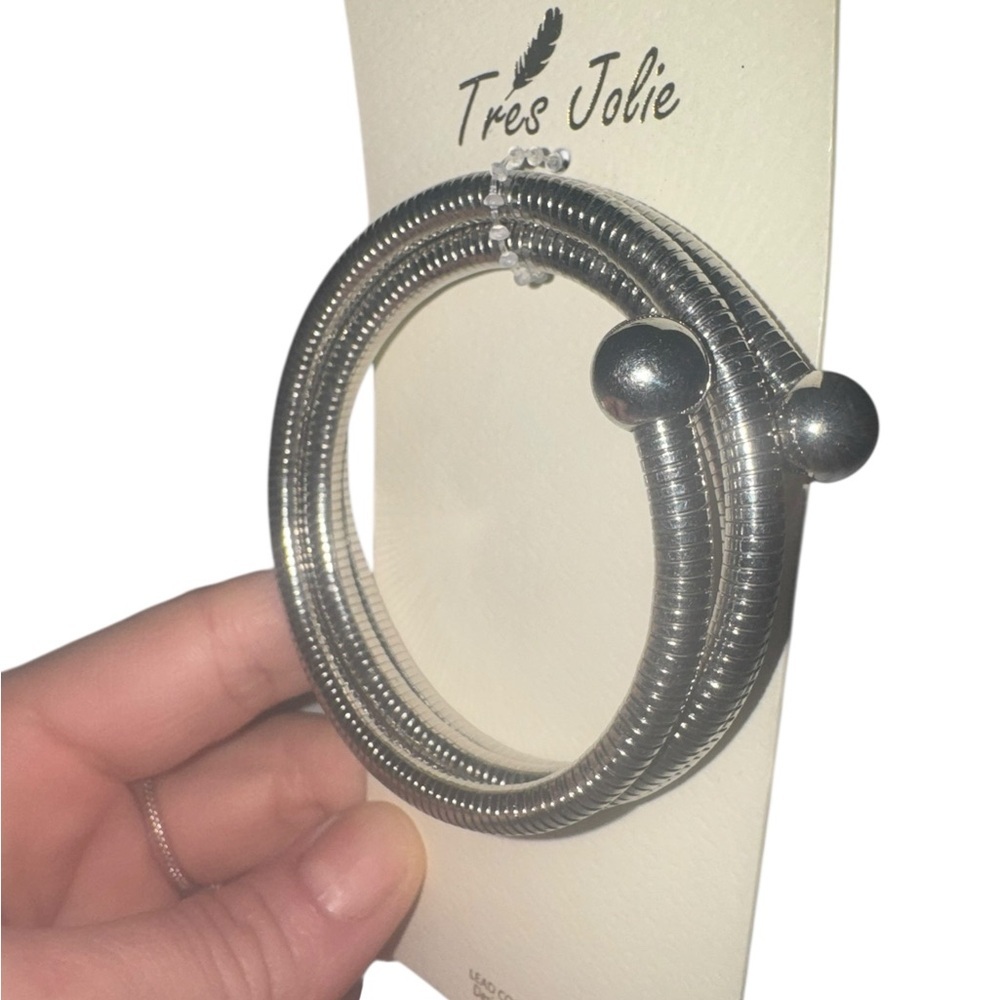 Tres Jolie Silver Wrap Bracelet